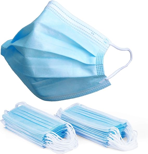 Disposable Face Masks - 3-layer Anti-Dust Breathable & Comfortable Safety Mask with Elastic Earloop Indoor & Outdoor