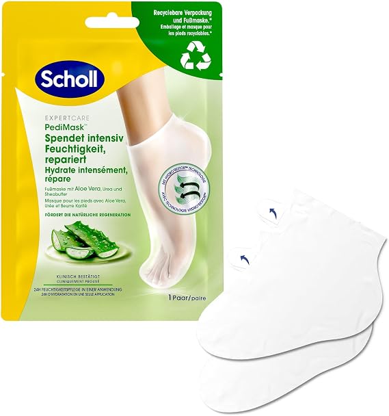 Scholl Expertcare intensive care foot mask, aloe vera – moisturizing care – 1 pair disposable socks Foot Peeling