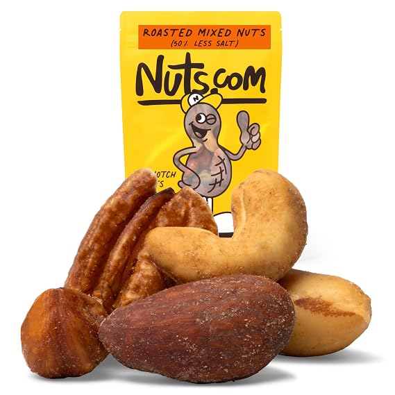 Nuts com Deluxe Roasted Mixed Nuts 50% Less Sodium, 14 oz