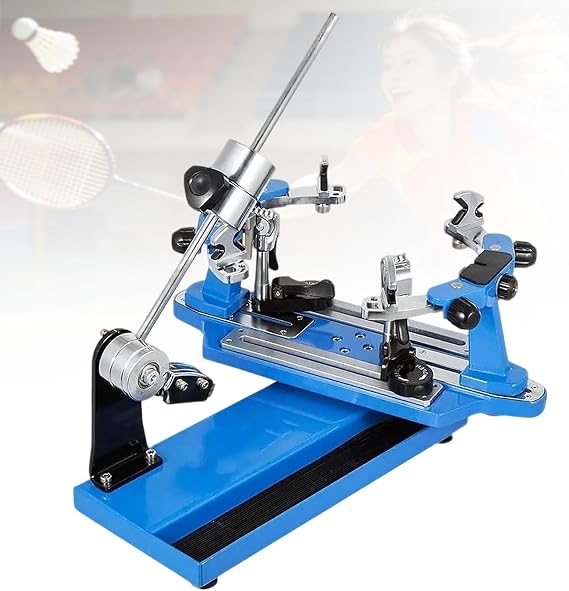 Badminton and Tennis Racket Stringing Machine with 6-Point Crank Fixed Clamping and 360° Pull Wire