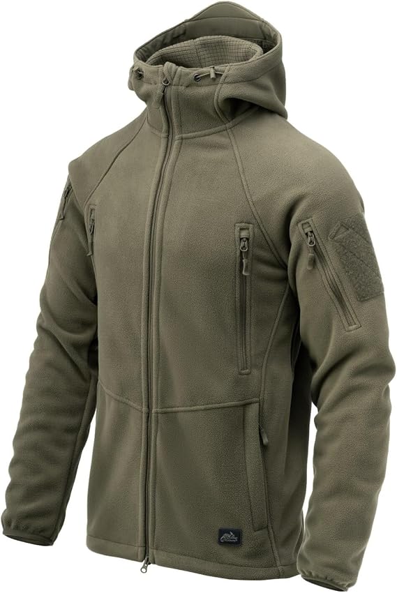 Helikon-Tex Patriot Hybrid Fleece Jacket Mk 2 (US, Alpha, Large, Regular, Regular, Olive Green)
