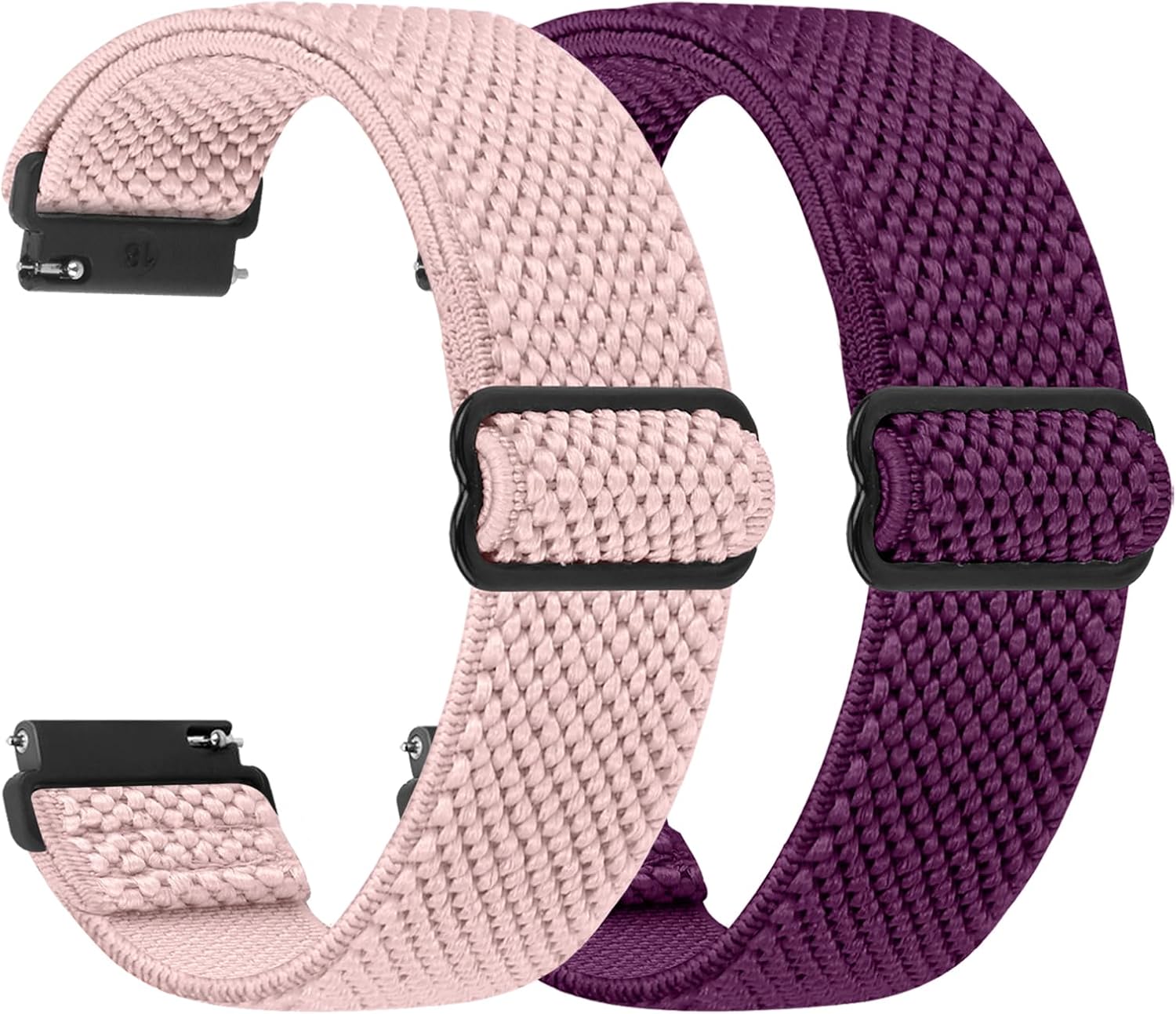 TumpCez - Quick Release Elastic Nylon Watch Straps - Watch Lug Width- 16mm 18mm 19mm 20mm 22mm 24mm Watch Straps -Choose Colour & Width