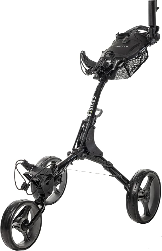 Cruiser CR-7 Golf Trolley – 3 Wheel Push Golf Cart, Compact Cube Fold Design, Easy Folding Mechanism, Sturdy Premium Build
