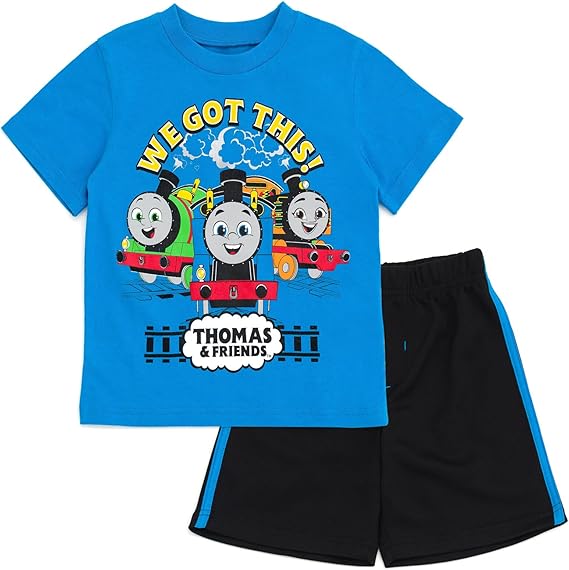 THOMAS & FRIENDS Tank Engine Graphic T-Shirt and Shorts Outfit Set Infant to Big Kid