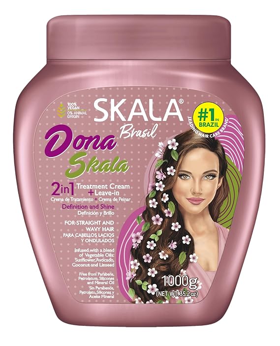 2in1 Super Pot Hair Treatment Cream for Smooth and Wavy Hair by Skala for Women - 35.2 oz Cream