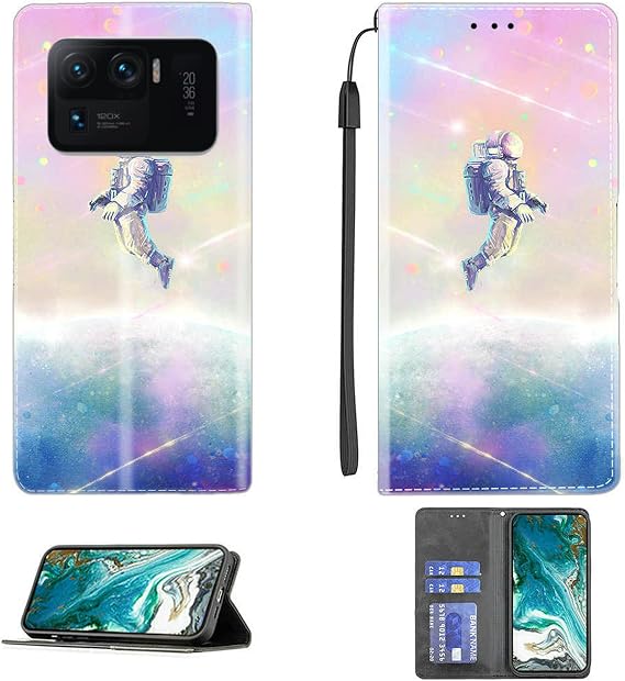 Aroepurt Case for Xiaomi Mi 11 Ultra Case Compatible with Xiaomi Mi 11 Ultra Phone Case Cover PU Leather Kickstand Magnetic Wallet Case CPT26