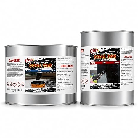 Fasco Epoxies #54 - Coal Tar Epoxy - 3 Quart Kit