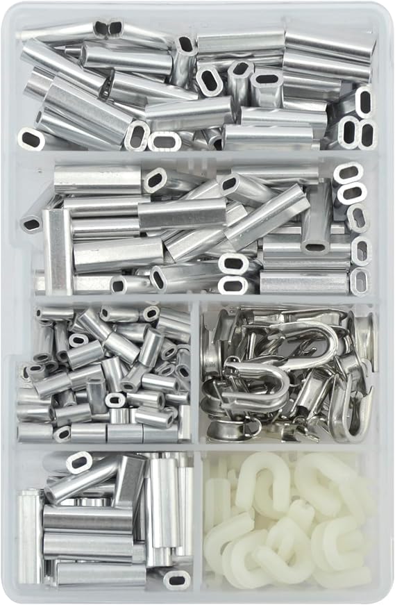Hi-Seas Tackle Rigging Kits Complete Fishing Rigging Set with Crimping Tools, Crimp Sleeves, Storage Box for Saltwater & Freshwater Fishing, Leader Rigging, Lure Making Supplies