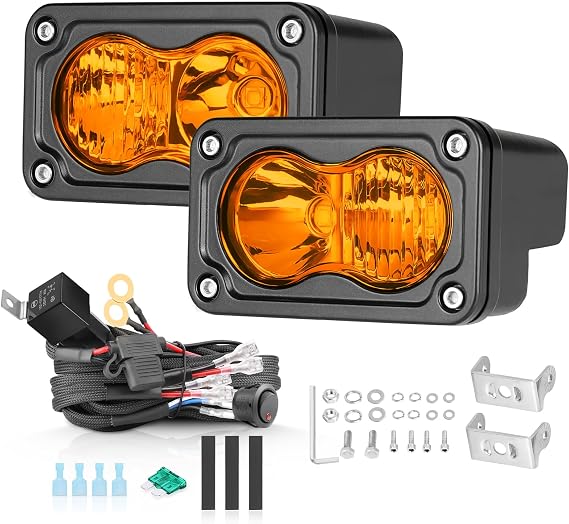 Amber LED Pods + Universal Wire Kit