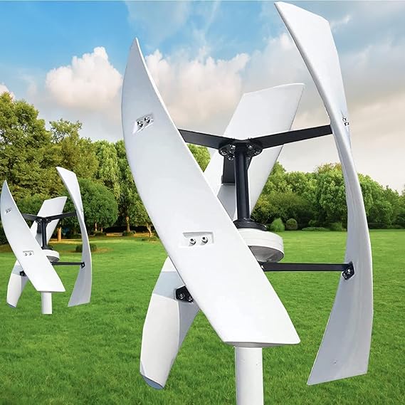 Wind Turbine Generator Kit, 20000W Vertical Axis Wind Turbine Generator, Generator with Controller on Grid Inverter Vertical Axis Wind Turbine for Home(220V)
