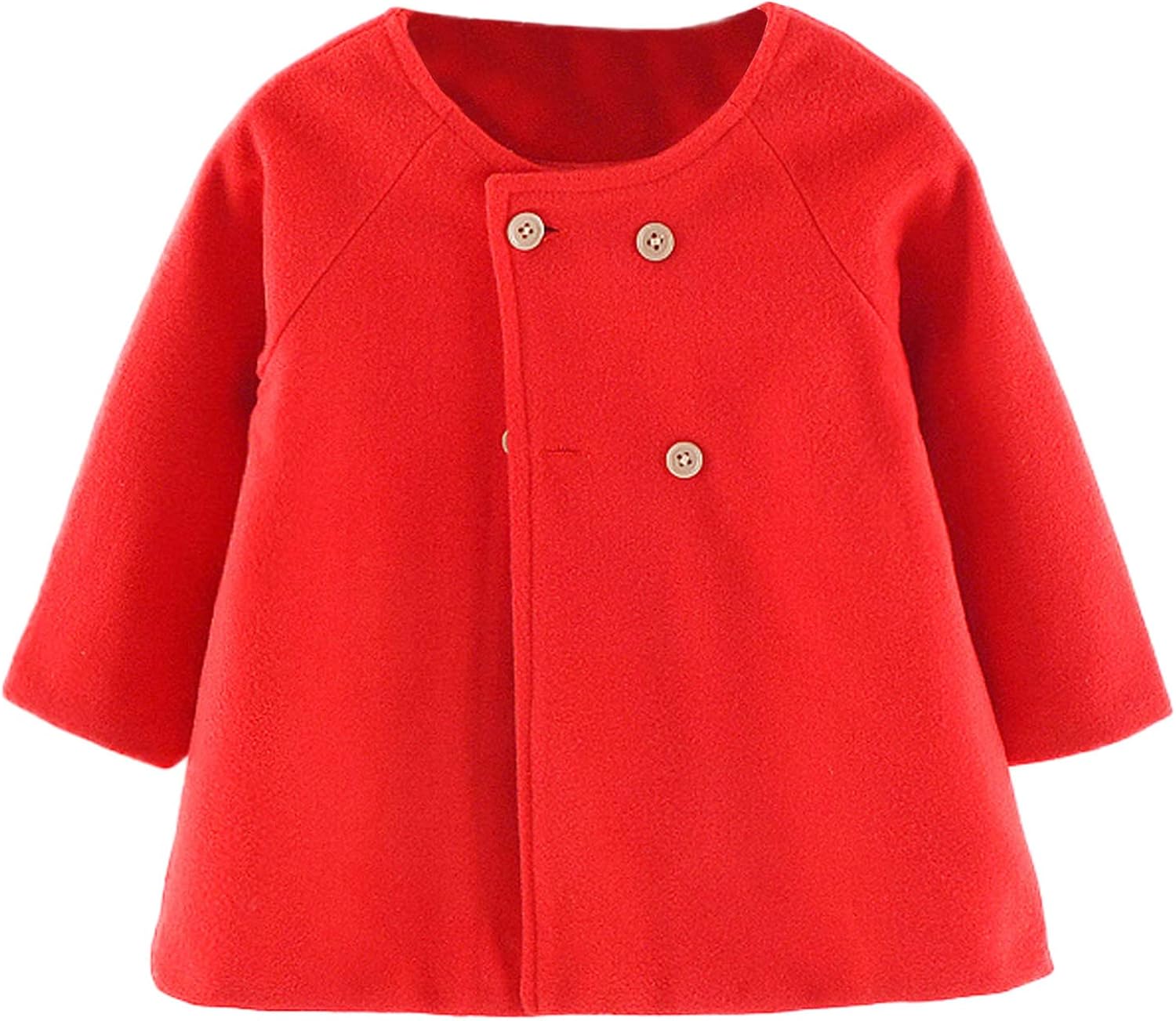 Girls Boys Winter Fall Clothes Warm Jacket Kids Toddler Baby Girls Boys Winter Solid Long Sleeve Button Cape