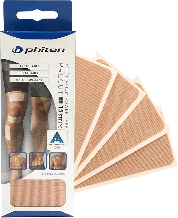 Phiten Titanium Tape Precut, (15 Strips)