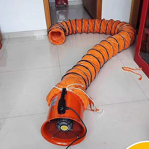 YLLFFLL Pvc Flexible Ducting Hose Transition Duct, 2 3 5 10m Long Hvac Duct For Blower Exhaust Fan, Commercial Heavy-Duty Air Ducting For Bathroom Workshop, Custom(Dia-200mm(7 7/8"),L-10m(32ft))