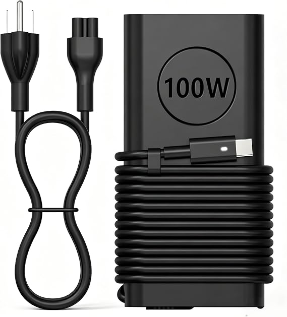 100W USB C Laptop Charger Compatible with Dell XPS 15 17 9575 9500 9510 9520 9530 9710,Latitude 5340 7640 7340 5540 9440,Precision 3580 5470 5480 5550 5560 5530 5570 5750 AC Adapter Power Cord