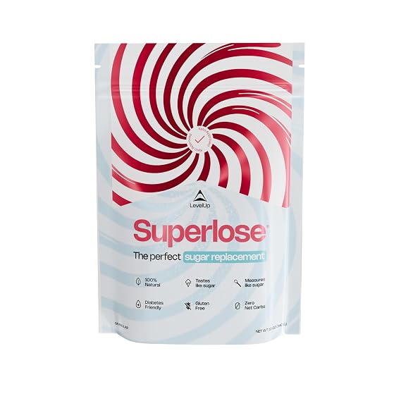 Superlose Allulose Sweetener, Zero Net Carb Sugar Substitute, 12 oz