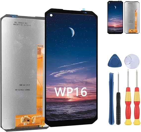 New Display Touch Screen for Oukitel WP16 LCD Display Replace Parts with Tools.
