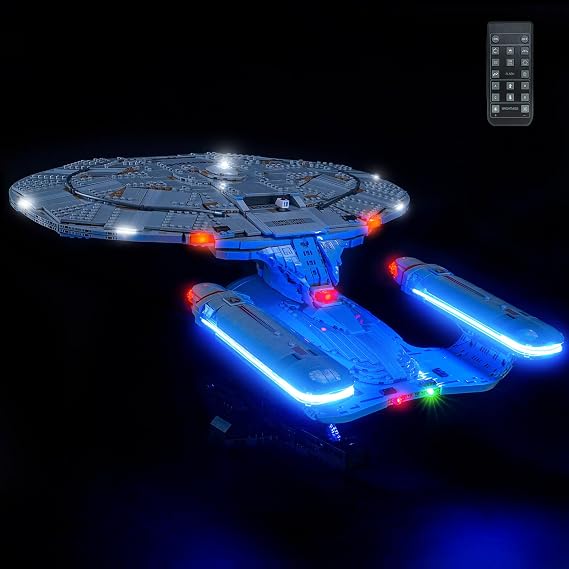 RC Led Light Set Compatible with Lego U.S.S. Enterprise NCC-1701-D 10356