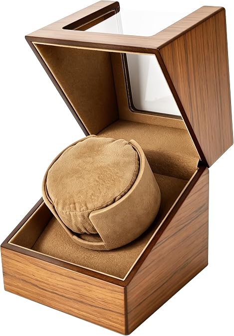 Automatic Single Watch Winder Box with Quiet Motor for Automatic Watches