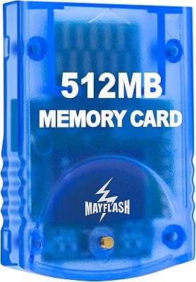 MAYFLASH 512MB8172 Blocks Memory Card Blue for Gamecube and Wii