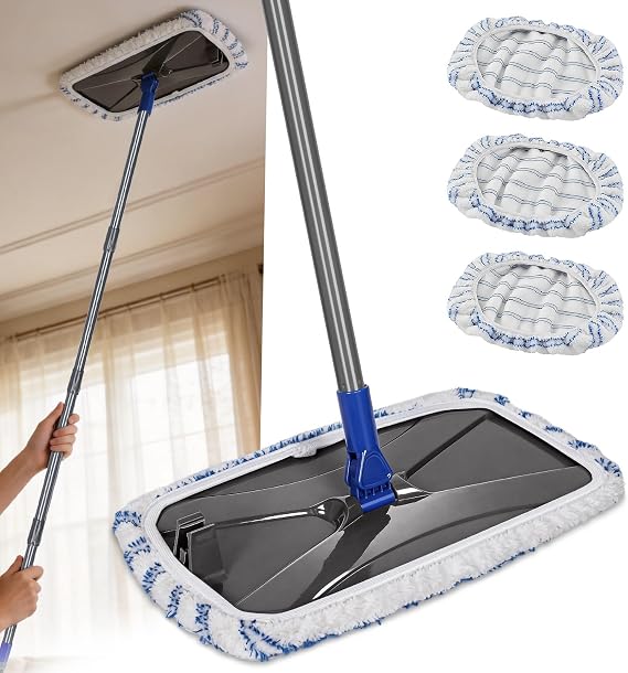 Masthome 16" Large Flat Mop,3 Microfiber Mop Pads