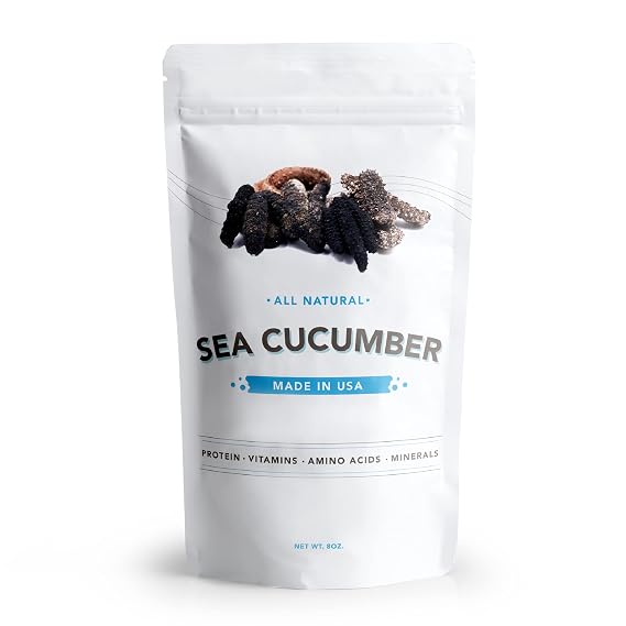 Sun Bay Foods Canadian Sea Cucumbers - Wild Caught Sea Cucumber Dried All Natural Nutritious - 8 oz.