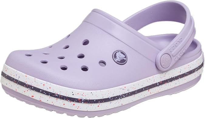 Crocs Unisex Kids Clog,Crocband Speckled Band Clog T,Lavender,6 UK Child