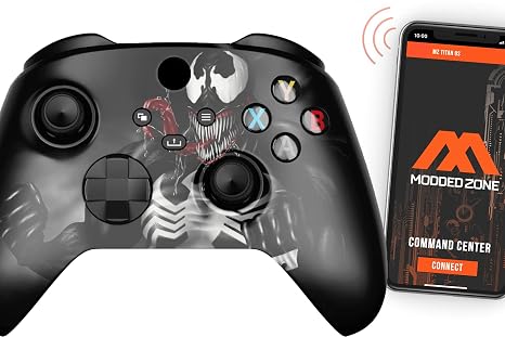 Venom Smart Rapid Fire Custom Modded Controller compatible with Xbox One X/S Mods FPS Games and More. Control and Simply Adjust Your mods via Your Phone