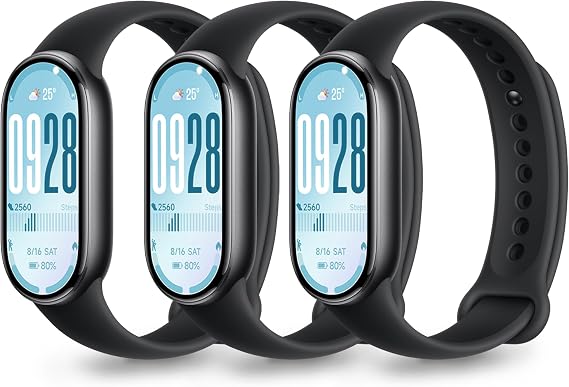 2-10 Pack Replacement Bands Compatible with Xiaomi Smart Band 10/9/8, Soft Sporty Straps, with Metal Connector, Breathable, Adjustable, Quick Release | Soft, lightweight, breathable and easy to clean; Adjustable and quick release
