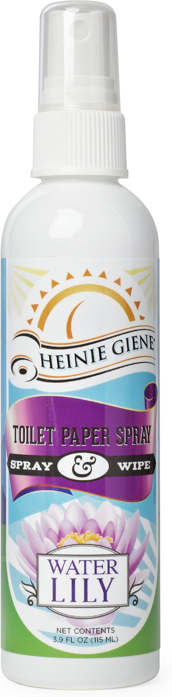 Toilet Paper Spray - Flushable Wipes Alternative - Water Lily Scent - Plumbing And Septic Safe - 3.9 Fl Oz - 800 Sprays per Bottle
