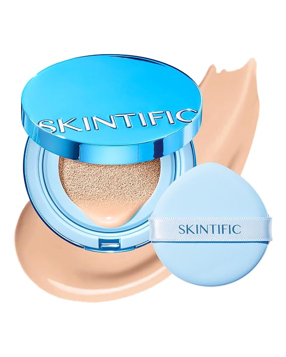 SKINTIFIC Velvet Matte Cushion Foundation Blue #01 Vanilla