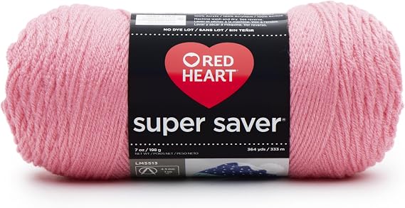 RED HEART Super Saver Yarn, Perfect Pink