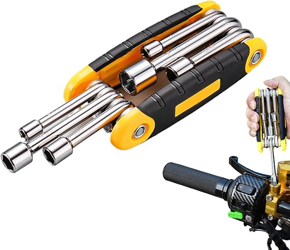 Hex Nut Screwdriver Set, Folding Socket Wrench | Folding Allen Key Driver - Folding Allen Wrench Set, Portable Allen Keys for Home,