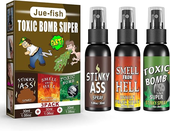 3P Fart Spray Extra Strong 30ml Potent Stink Spray Non Toxic Fart Bomb Prank Stuff Hilarious Gag Gifts for Adults or Kids