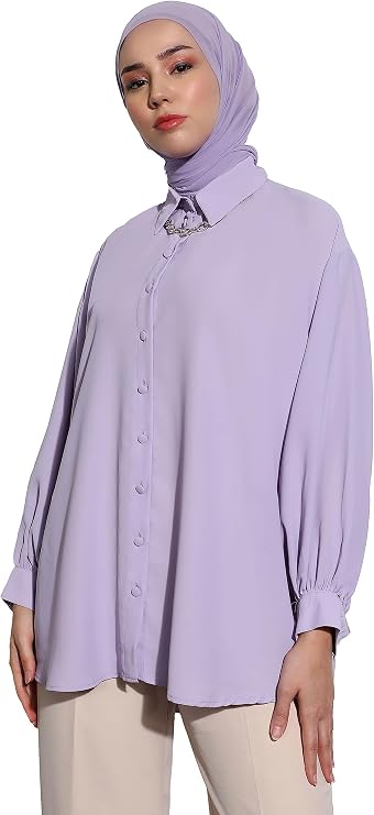 Modanisa Oversized Silk Oversized Tunic Yonca