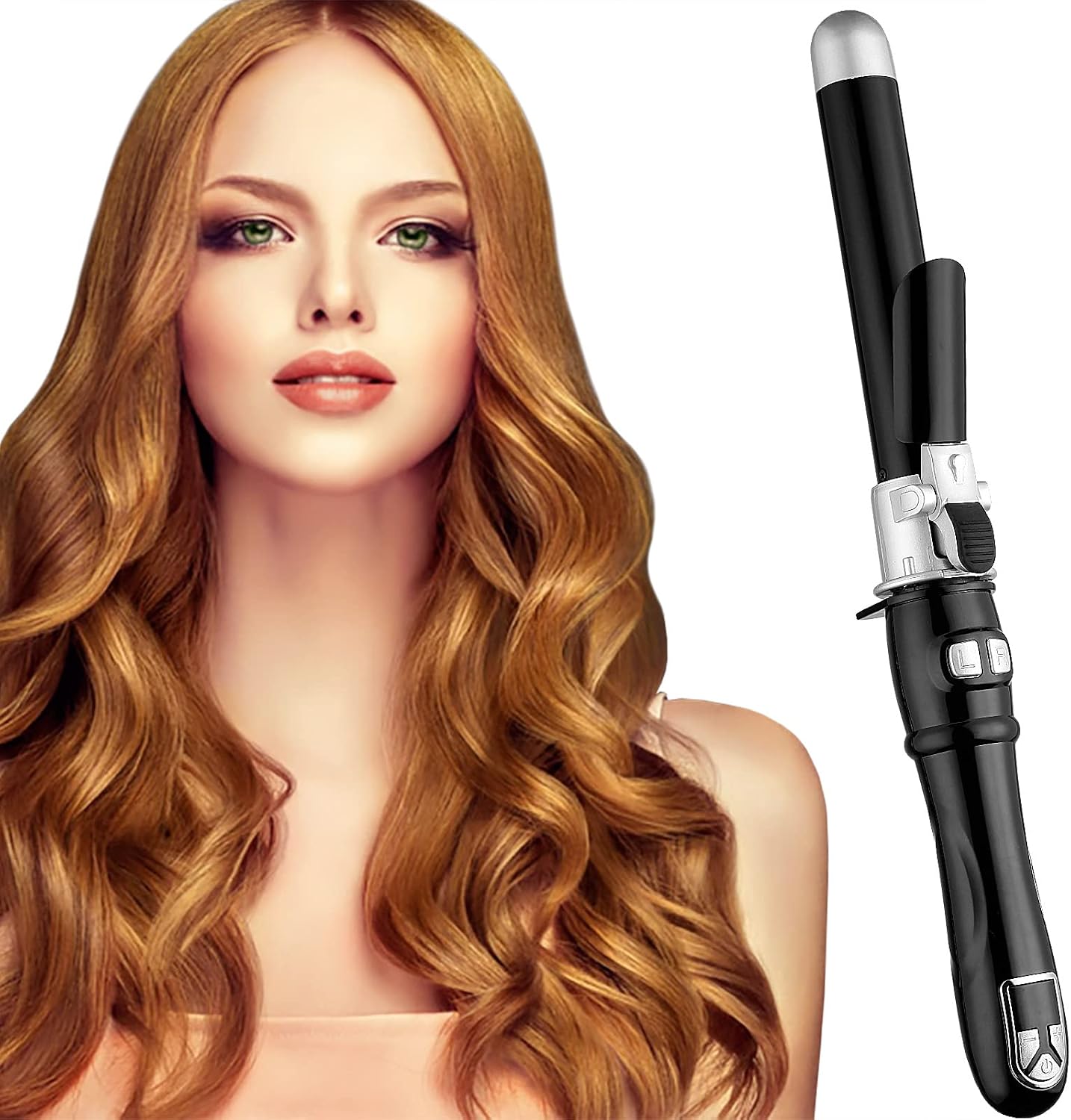 Hair Curling Wands Auto Curling Irons Automatic Hair Curler 28mm Curl 1inch Curl Hair Waving Irons Hair Styling Irons Hair Crimper Hair Waver 30s Instant Heat Wand Dual Voltage 110-220v