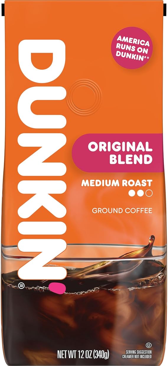 (Original Blend, 350ml) - Dunkin' Donuts Original Blend Ground Coffee, Medium Roast, 350ml