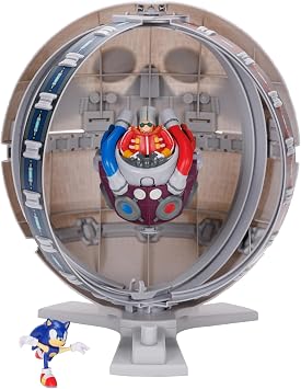 JAKKS Pacific Sonic the Hedgehog Death Egg Playset 12 Tall with 2.5-Inch Running-Styled Sonic Action Figure