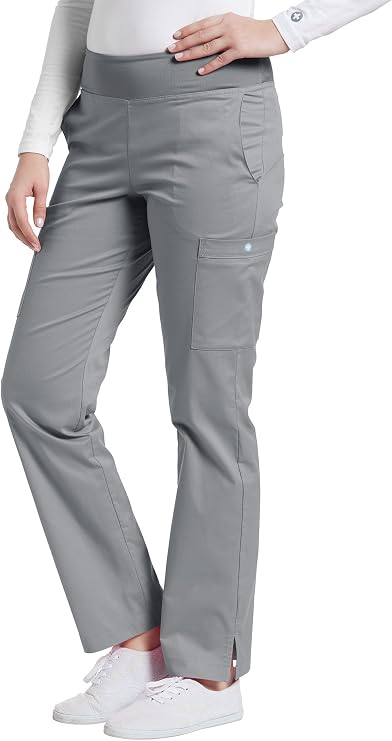 WHITE CROSS Allure Women's 351 Yoga Inspired Scrub Pant-Grey--Large Petite