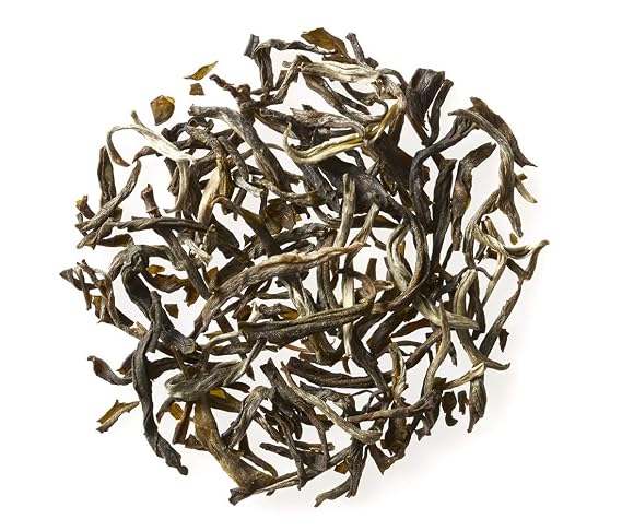 Golden Moon Tea Organic Jasmine Green Tea - Finest Leaves & Flowers - Loose Leaf, Non-GMO - 1 Ounce