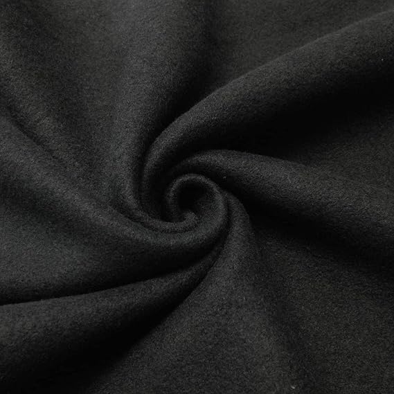 5860 Wide Solid Polar Fleece Anti-Pill Fabric 1 Yard, Black