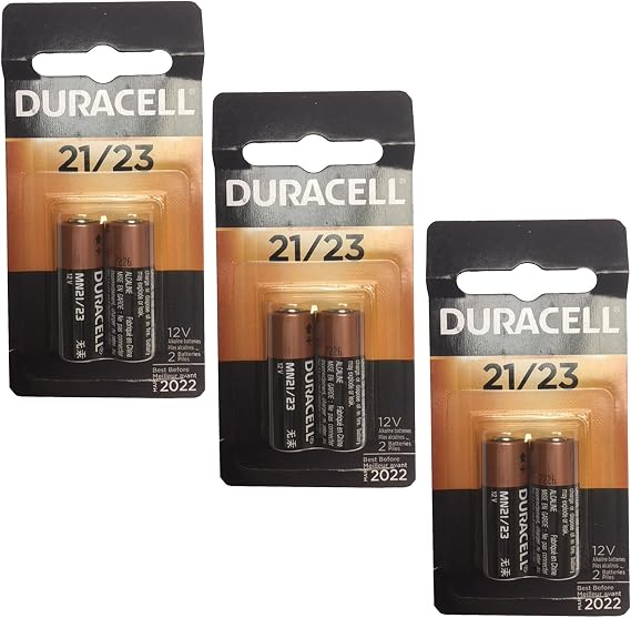 3x 2pk Duracell MN21 Alkaline 12V Battery A23, GP23A, L1028, LRV08, 23AE, V23GA