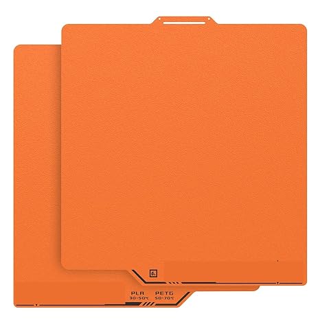 Compatible For Bambu Lab A1/P1/X1 Prusa MK4/MK3/CORE One 3D Printers Matte Orange Spring Steel Build Plate(360mm-Frostbite)