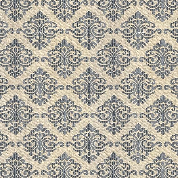 Jacquard Material Majestic Filigree Design Polyester-Cotton Fabric for Sofa Upholstery Window Treatment Cushion Chair Craft - 54 inches Width - Fabric by The Yard (Cobalt Lace)