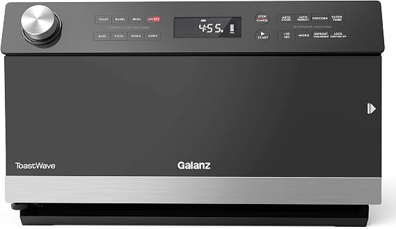 Galanz GTWHG09S1A09 4-in-1 ToastWave with TotalFry 360, Convection, Microwave, Air Fry, Toast Oven, 900W/0.9 Cu.Ft, Stainless Steel
