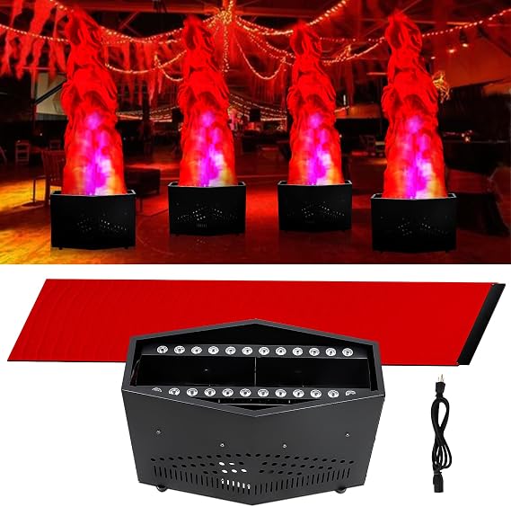 6ft Fake Fire Flame Light Campfire with 36 LED Light Flame Fire Lights Machine Artificial Fake Fire Flames Atmosphere Effect Fake Fire for Nightclub, Campfire Party, Special Holiday