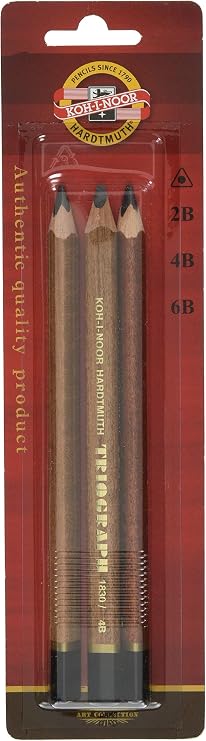 Koh-I-Noor 2B/4B/6B Jumbo Triangular Graphite Pencil (Pack of 3)