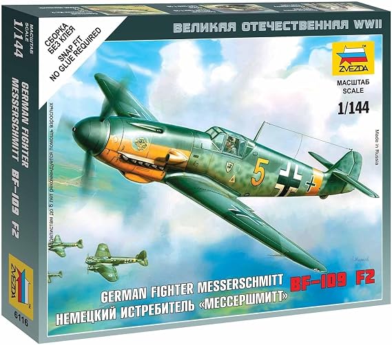 Zvezda Models 1/144 Messerschmitt Bf-109 F-2 New Tooling Snap Kit