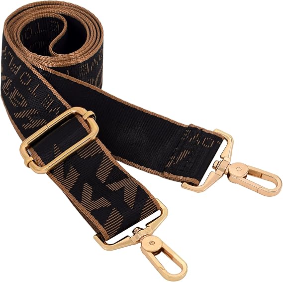 Purse Straps Replacement Bag Strap Adjustable for Crossbody Shoulder Handbags Bag with Gold Buckles