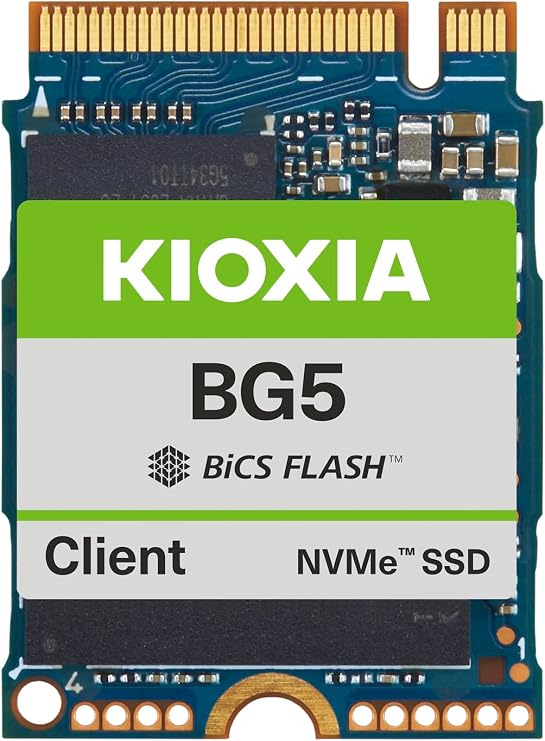 Kioxia SSD 256GB M.2 2230 30mm NVMe PCIe 4.0 KBG5AZNS256G BG5 Solid State Drive for Surface Pro Steam Deck Dell HP Lenovo Laptop