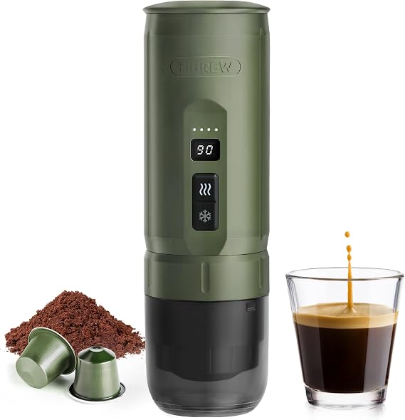 HIBREW H4C Classic Portable Electric Espresso Maker, NS Pods & Grounds